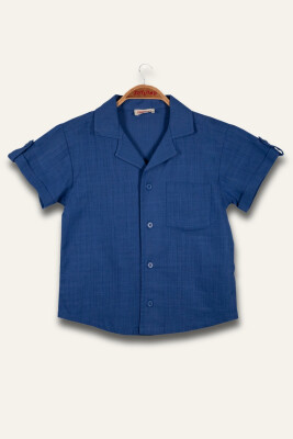 Wholesale Boys Linen Shirt 1-14Y Zeyland 1070-251Z3KTN84 Indigo