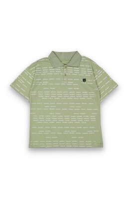 Wholesale Boys Patterned T-Shirt 10-13Y Tuffy 1099-8159 Khaki