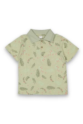 Wholesale Boys Patterned T-Shirt 10-13Y Tuffy 1099-8160 Khaki