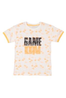 Wholesale Boys Patterned T-Shirt 9-12Y Divonette 1023-9753-4 - Divonette