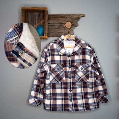 Wholesale Boys Plaid Shirt 2-5Y Timo 1018-T3EDÜ014239142 - Timo