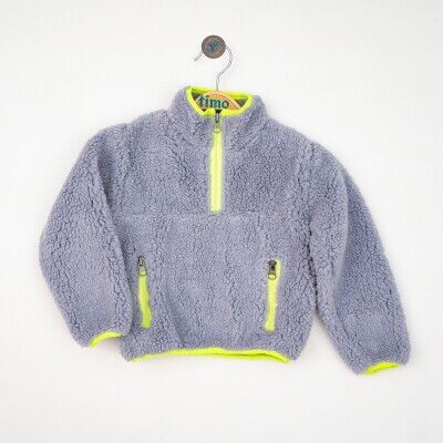 Wholesale Boys Plush Coat 6-9Y Timo 1018-T4EÖÜ012223804 Light Grey