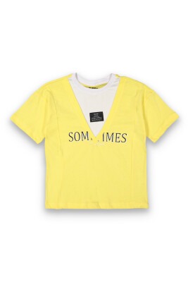 Wholesale Boys Printed T-Shirt 10-13Y Tuffy 1099-8150 Yellow