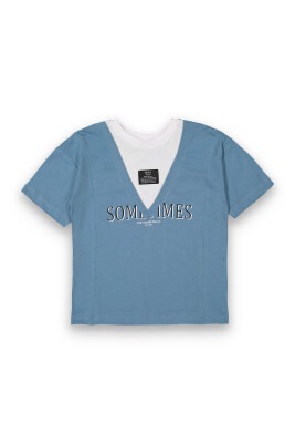 Wholesale Boys Printed T-Shirt 10-13Y Tuffy 1099-8150 Indigo