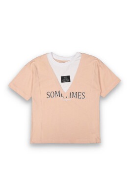 Wholesale Boys Printed T-Shirt 10-13Y Tuffy 1099-8150 Salmon Color 