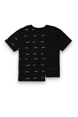 Wholesale Boys Printed T-Shirt 10-13Y Tuffy 1099-8153 Black