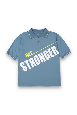 Wholesale Boys Printed T-Shirt 10-13Y Tuffy 1099-8158 Indigo