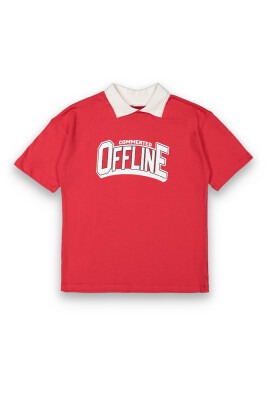 Wholesale Boys Printed T-Shirt 10-13Y Tuffy 1099-8164 Red