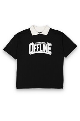 Wholesale Boys Printed T-Shirt 10-13Y Tuffy 1099-8164 Black