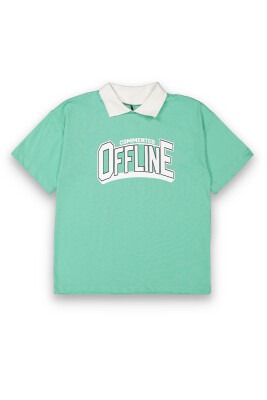 Wholesale Boys Printed T-Shirt 10-13Y Tuffy 1099-8164 Green