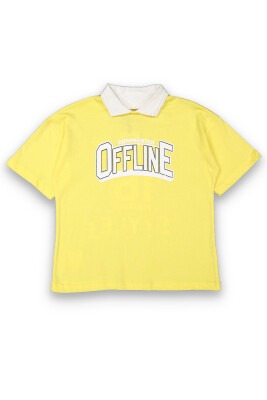 Wholesale Boys Printed T-Shirt 10-13Y Tuffy 1099-8164 Yellow
