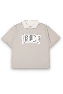 Wholesale Boys Printed T-Shirt 10-13Y Tuffy 1099-8164 Gray