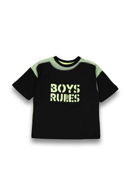 Wholesale Boys Printed T-shirt 6-9Y Tuffy 1099-8104 Neon Green 