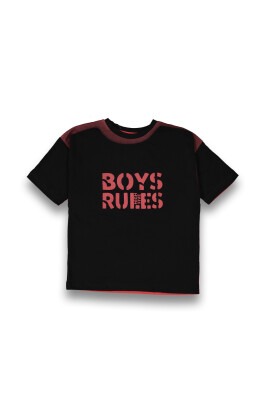 Wholesale Boys Printed T-shirt 6-9Y Tuffy 1099-8104 Red