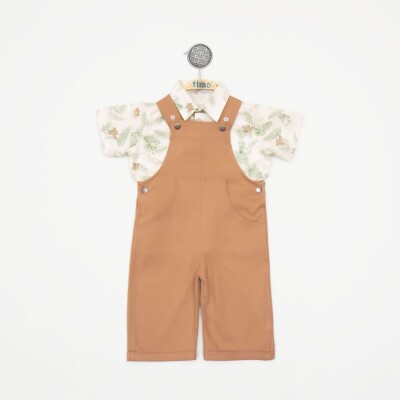  Wholesale Boys Romper Set With Shirt 2-5Y Timo 1018-TEDT012231492 Beige