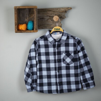 Wholesale Boys Shirt 2-5Y Timo 1018-T3EDÜ014239112 Blue