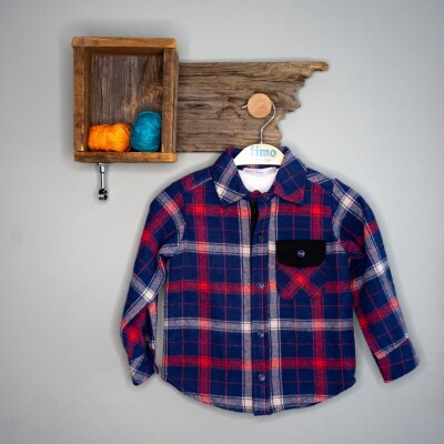 Wholesale Boys Shirt 2-5Y Timo 1018-T3EDÜ014239832 Red