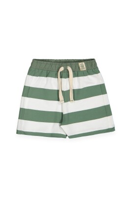 Wholesale Boys Striped Shorts 6-9Y Divonette 1023-7724-3 Green
