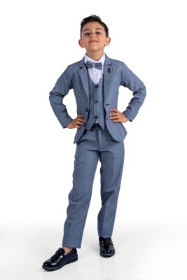 Wholesale Boys Suit Set Jacket Vest Pants Shirts and Bowtie 6-9Y Terry 1036-2822 - Terry