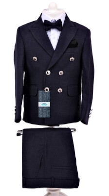 Wholesale Boys Suit Set with Jacket Pants Shirt 3-7Y Terry 1036-5687 Navy 