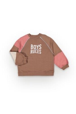 Wholesale Boys Sweatshirt 10-13Y Tuffy 1099-7157 Light brown