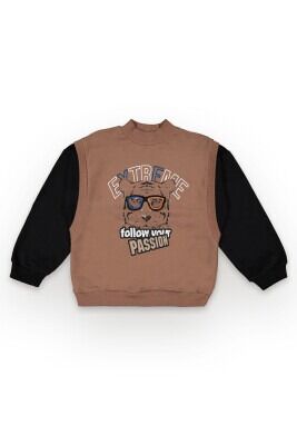Wholesale Boys Sweatshirt 10-13Y Tuffy 1099-7159 Light brown