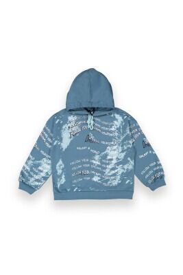 Wholesale Boys Sweatshirt with Printed 10-13Y Tuffy 1099-7111 Indigo