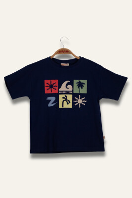 Wholesale Boys T-shirt 1-14Y Zeyland 1070-251Z3SCG51 Navy 
