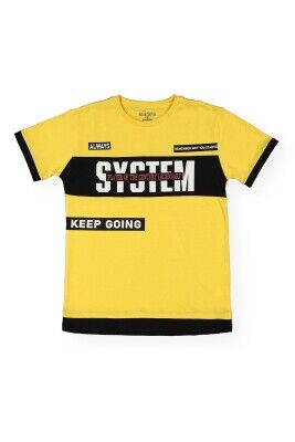 Wholesale Boys T-Shirt 13-16Y Divonette 1023-7506-5 Yellow