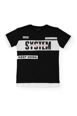 Wholesale Boys T-Shirt 13-16Y Divonette 1023-7506-5 Black