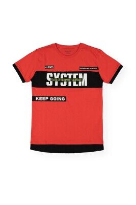 Wholesale Boys T-Shirt 13-16Y Divonette 1023-7506-5 Red