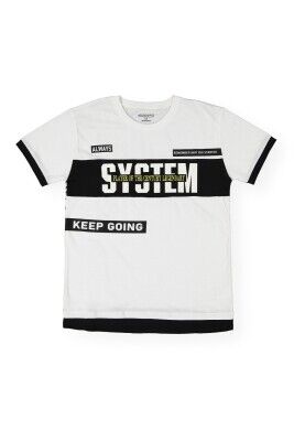 Wholesale Boys T-Shirt 13-16Y Divonette 1023-7506-5 Ecru