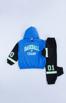 Wholesale Boys Tracksuit Set 10-13Y Tuffy 1099-6851 Saxe