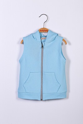 Wholesale Boys Vest with Hooded 1-4Y Zeyland 1070-221Z2LPY24 Blue