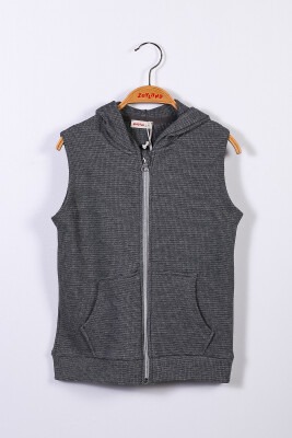 Wholesale Boys Vest with Hooded 5-12Y Zeyland 1070-221Z2LPY22 Anthracite Color