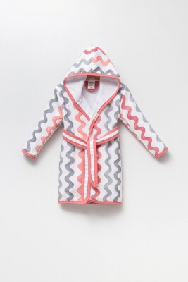 Wholesale Childrens Bathrobe 1-4Y Ramel Kids 1072-498 Vermilon