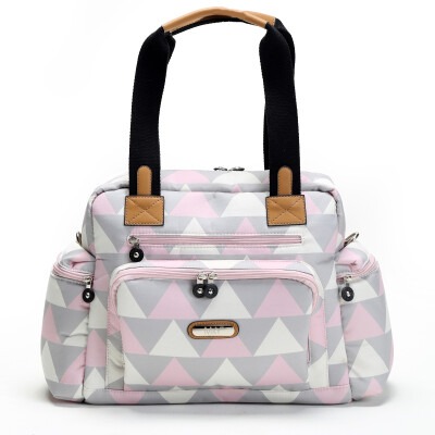 Wholesale Diaper Bag Baby Care 0-12M My Collection 1082-6730 Grey-Pink