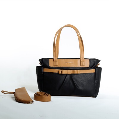Wholesale Diaper Bag Baby Care My Collection 1082-7250 Black-Tan