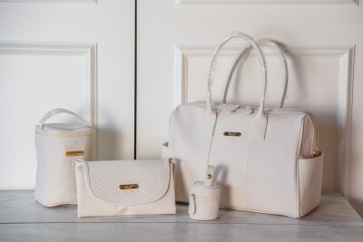 Wholesale Diaper Bag Baby Care Set 0-12M My Collection 1082-7240 Cream