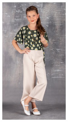Wholesale Girl Jumpsuit with Necklace 9-12Y Tivido 1042-2086 - Tivido (1)