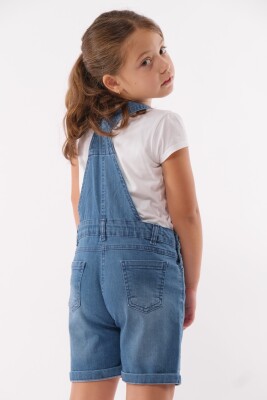 Wholesale Girl Shorts Overalls 6-9Y Varol Kids 1073-7283 Light Blue