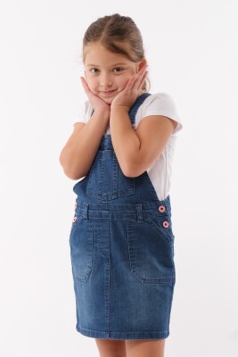 Wholesale Girl Skirted Overalls 10-13Y Varol Kids 1073-7281 - Varol Kids (1)