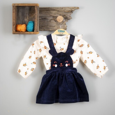 Wholesale Girls 2-Piece Blouse and Dress Set 2-5Y Timo 1018-T3KDT044236342 - Timo (1)