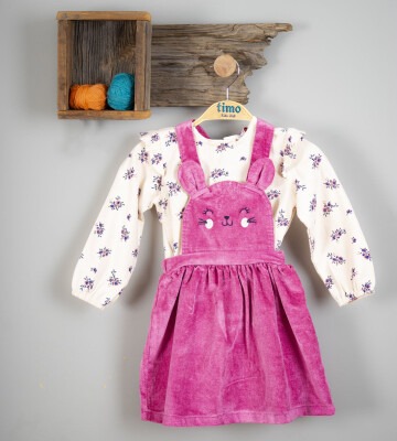 Wholesale Girls 2-Piece Blouse and Dress Set 2-5Y Timo 1018-T3KDT044236342 - Timo