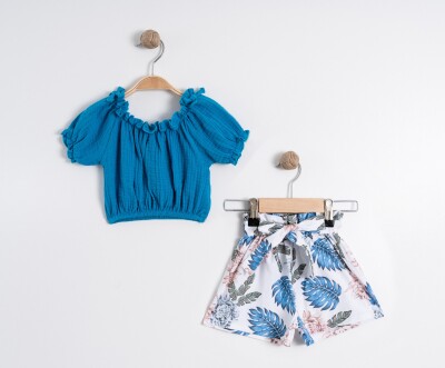 Wholesale Girls 2-Piece Blouse and Shorts Set 2-5Y Tofigo 2013-7355 - Tofigo