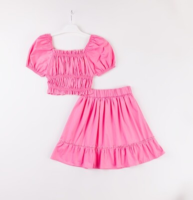 Wholesale Girls 2-Piece Blouse and Skirt Set 7-10Y Büşra Bebe 1016-24144 - Büşra Bebe (1)