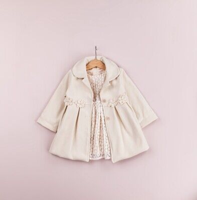 Wholesale Girls 2-Piece Coat and Dress Set 2-5Y BabyRose 1002-4359 Ecru