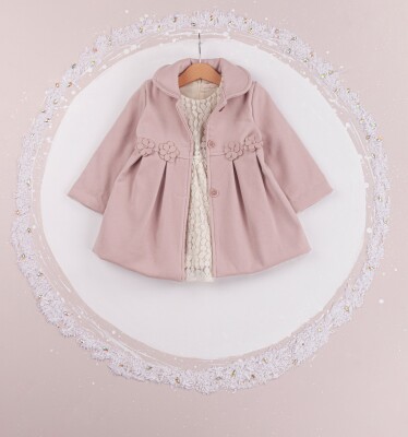 Wholesale Girls 2-Piece Coat and Dress Set 2-5Y BabyRose 1002-4359 Dusty Rose