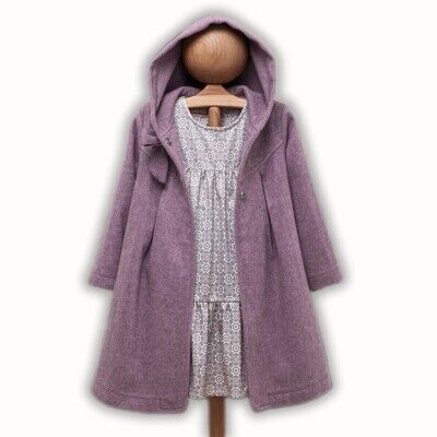 Wholesale Girls 2-Piece Coat and Dress Set 2-5Y Gocoland 2008-5132 Damson Color