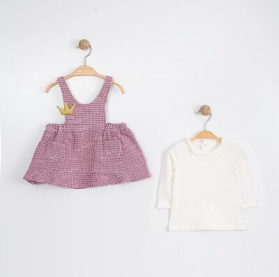 Wholesale Girls 2-Piece Dress and Blouse Set 1-4Y Tofigo 2013-9021 Pink